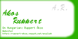 akos ruppert business card